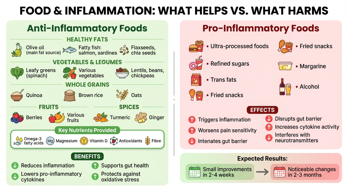Anti-Inflammatory Foods vs Pro-Inflammatory Foods for Pain Relief