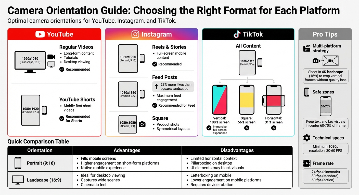 Camera Orientation Guide by Social Media Platform