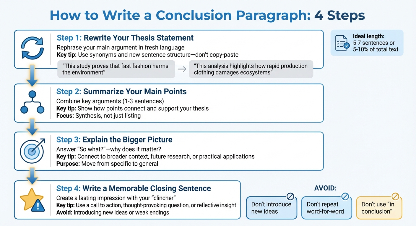 Conclusion Paragraph: How to Summarize