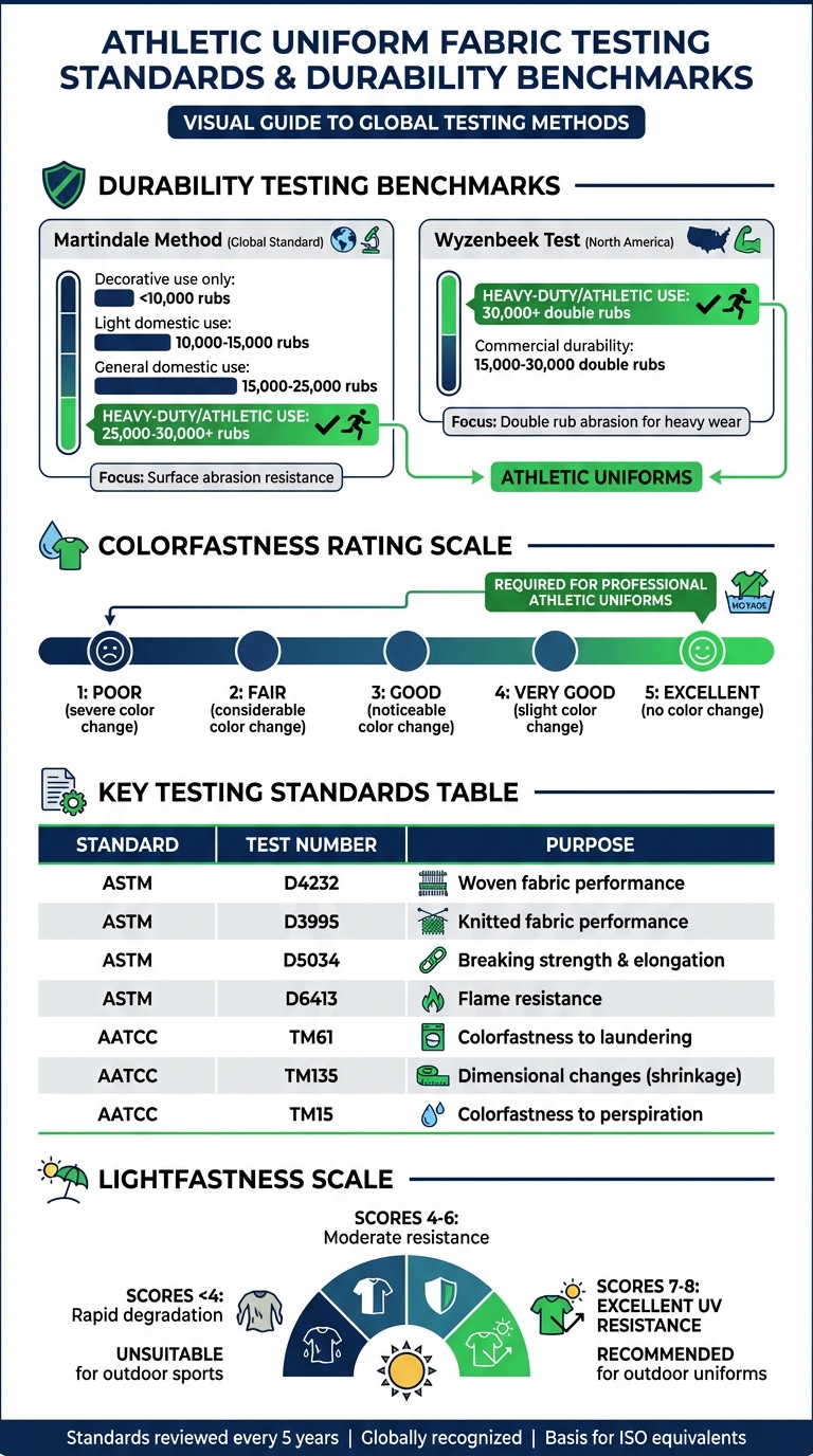 Fabric Testing Standards and Durability Requirements for Athletic Uniforms