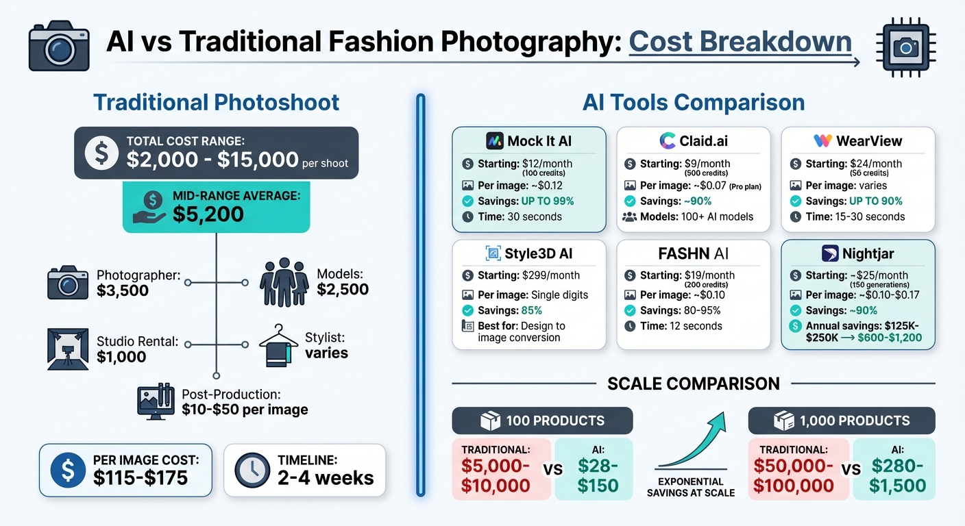 AI Fashion Photography Tools Cost Comparison 2025