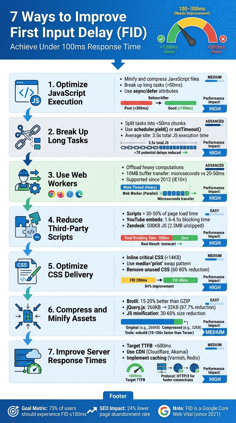 7 Ways to Improve First Input Delay (FID) - Performance Optimization Guide