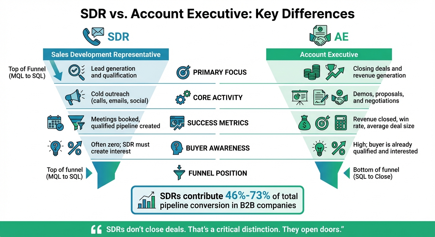 SDR vs Account Executive Roles and Responsibilities Comparison