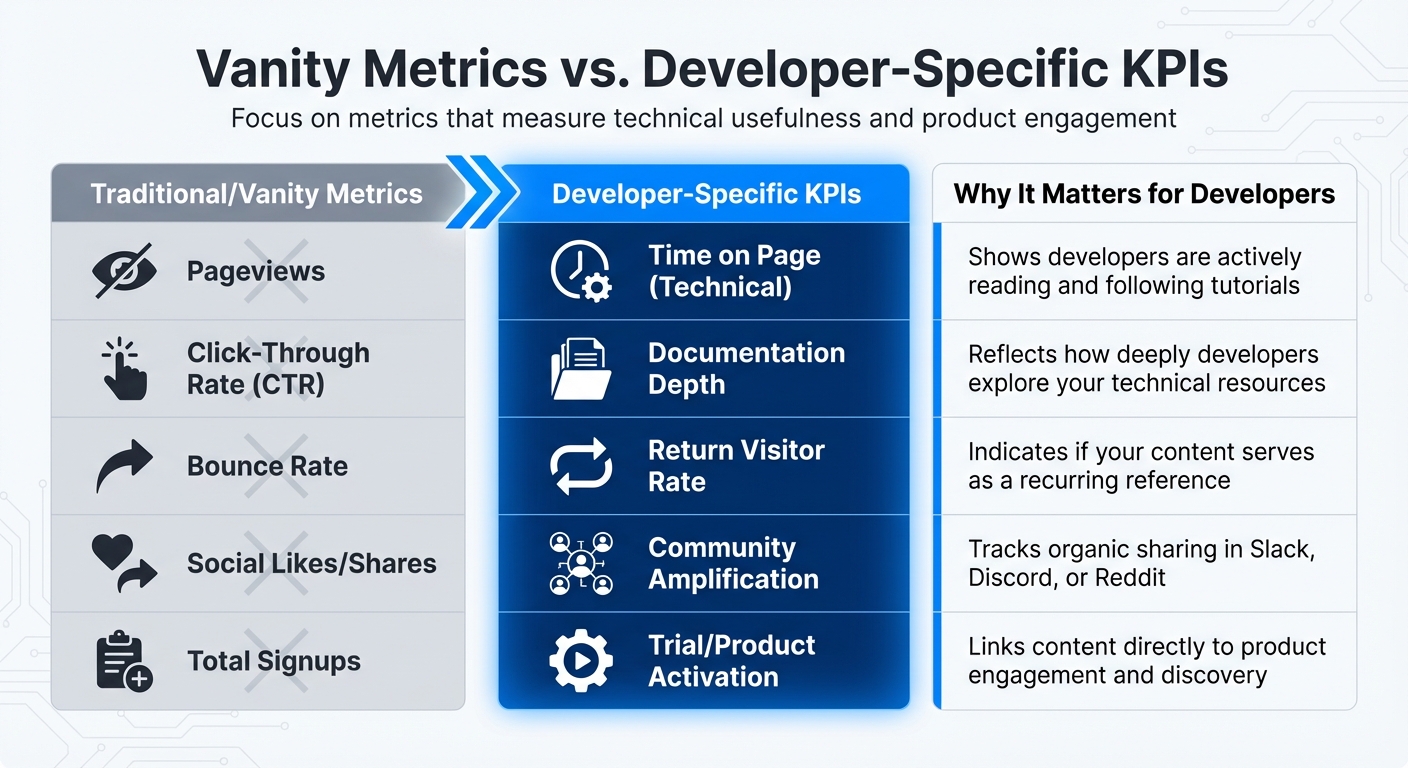 Vanity Metrics vs Developer-Specific KPIs for Content Marketing Success