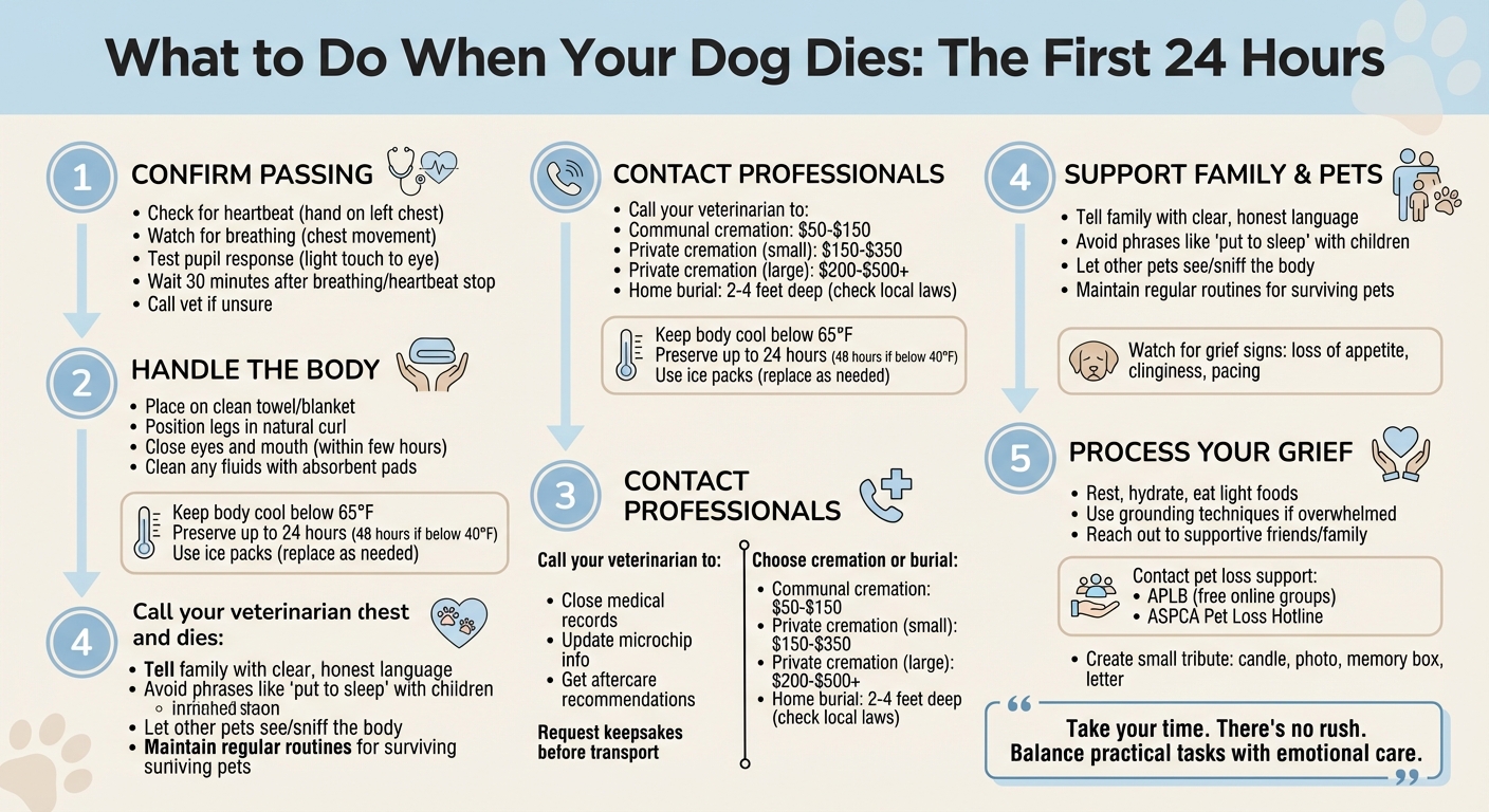 What to Do When Your Dog Dies: First 24 Hours Guide