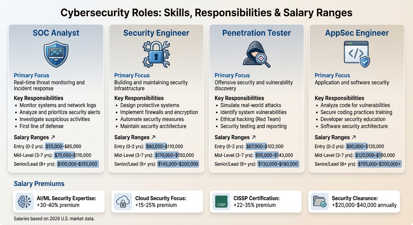 Cybersecurity Role Comparison: Salaries, Skills, and Responsibilities by Position