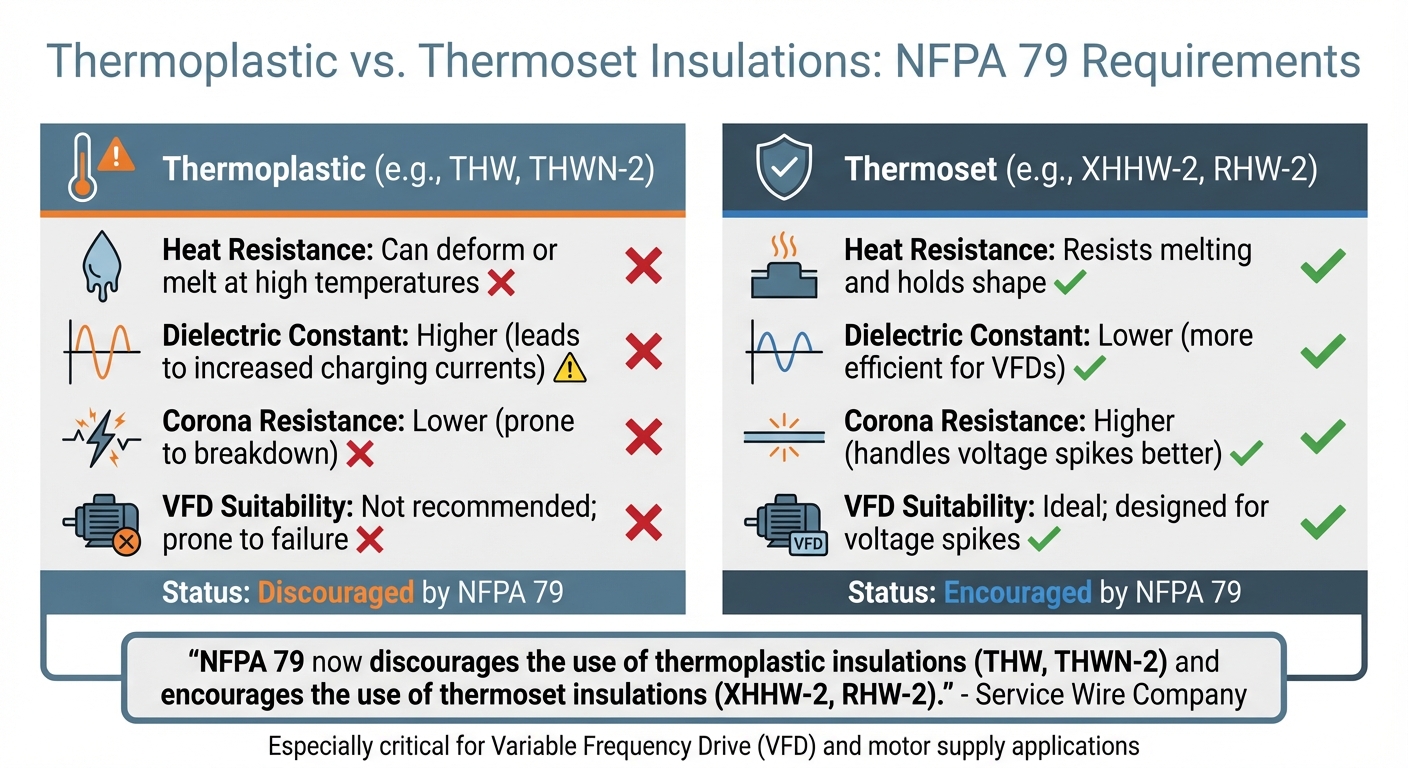 Thermoplastic vs Thermoset Insulation for Industrial Machinery Compliance