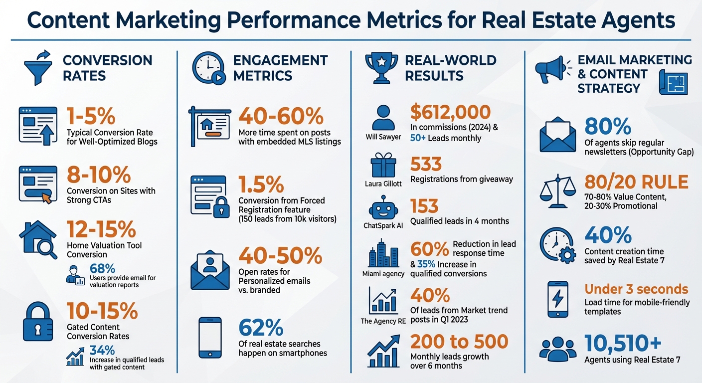 Real Estate Content Marketing Performance Metrics and ROI Statistics