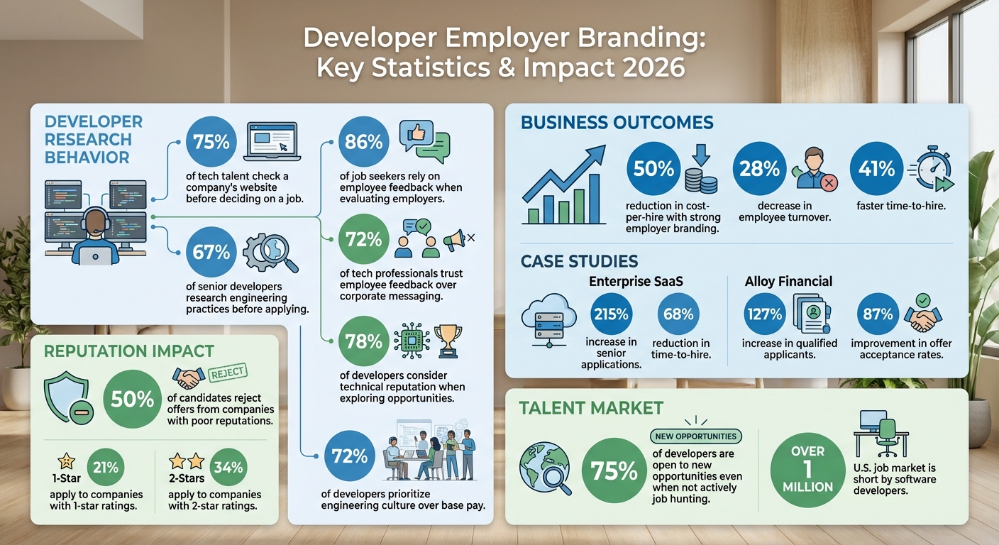 Developer Employer Branding Statistics and Impact Metrics 2026