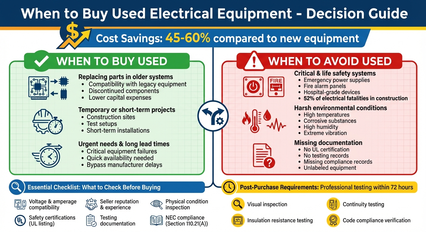 When to Buy vs Avoid Used Electrical Equipment: Decision Guide