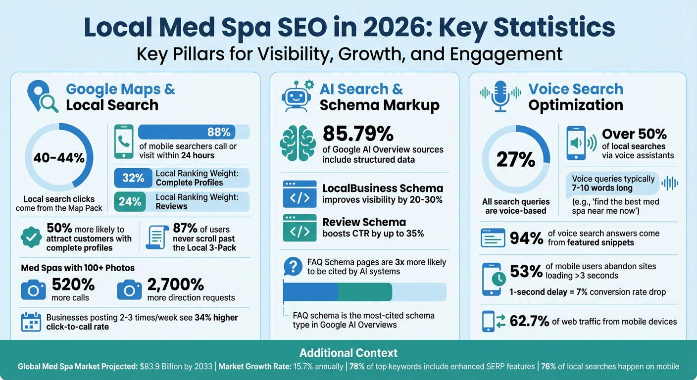 Local Med Spa SEO Statistics 2026: Maps, AI, and Voice Search Performance Data