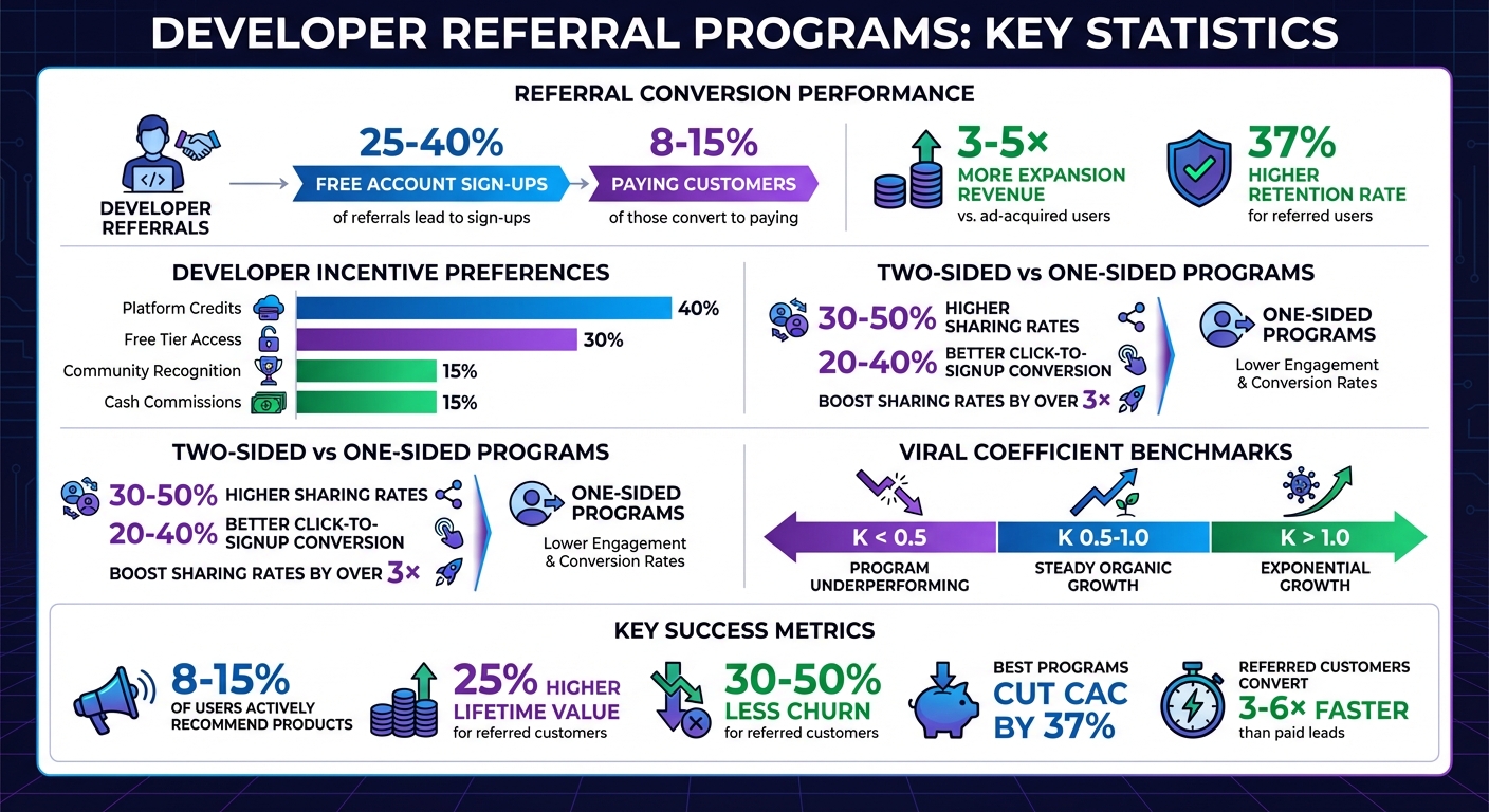 Developer Referral Program Performance Metrics and Incentive Preferences