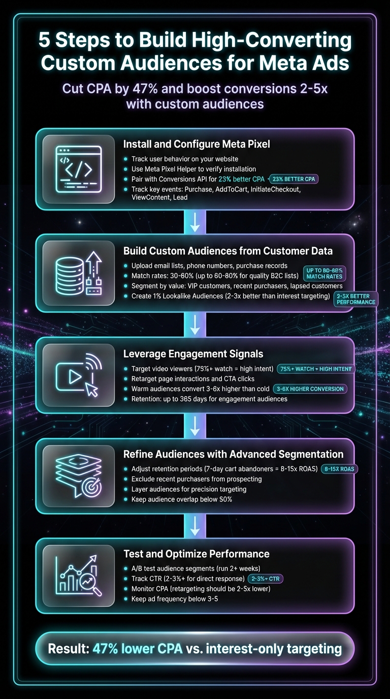5-Step Process to Build High-Converting Meta Ad Custom Audiences
