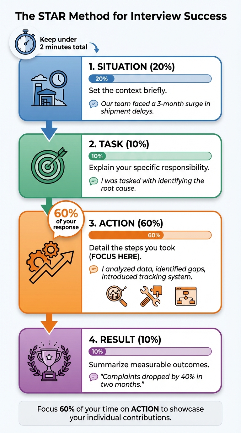 STAR Method Interview Framework: 4-Step Structure with Time Allocation