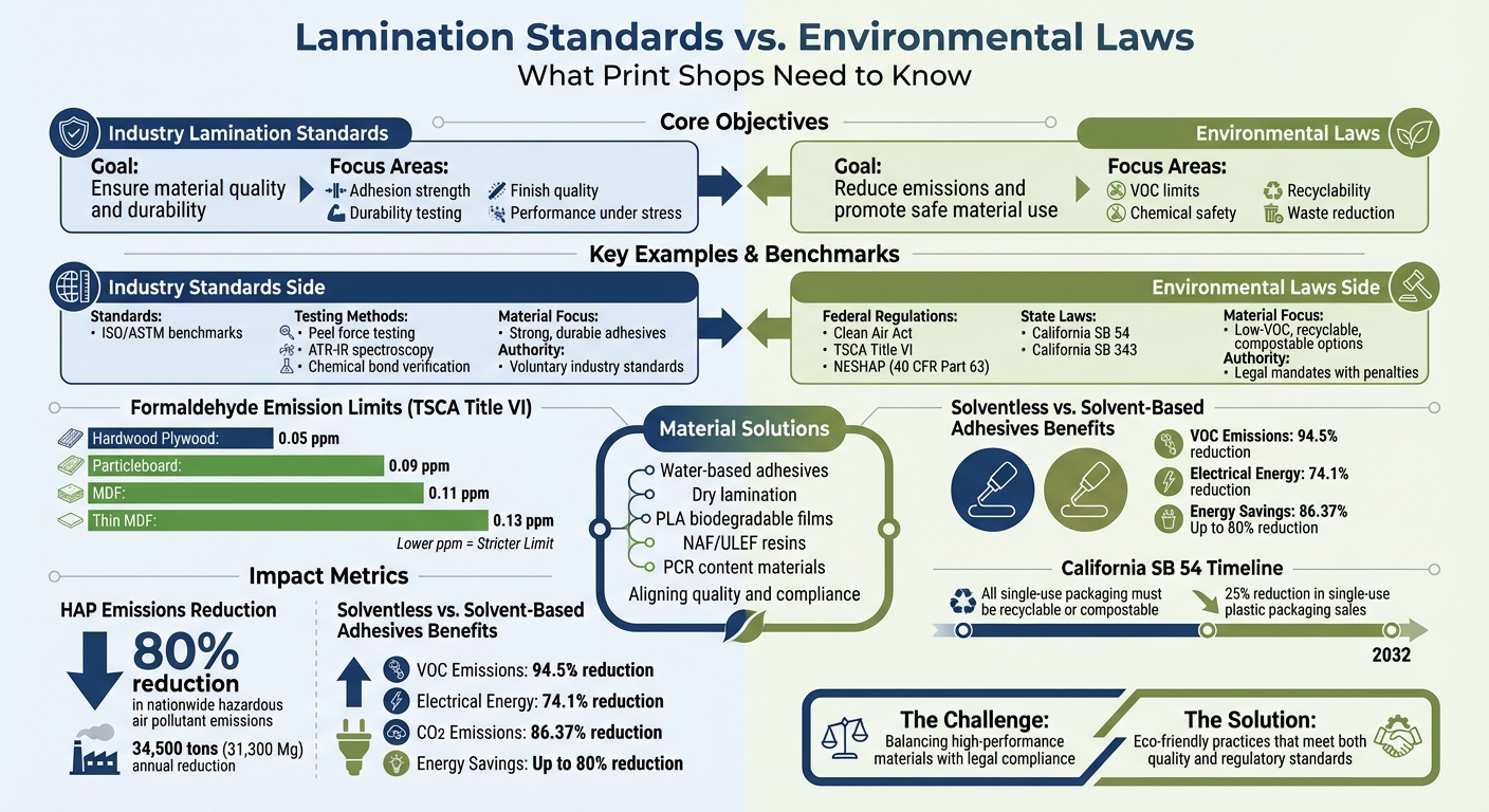 Lamination Standards vs Environmental Laws: Key Differences for Print Shops