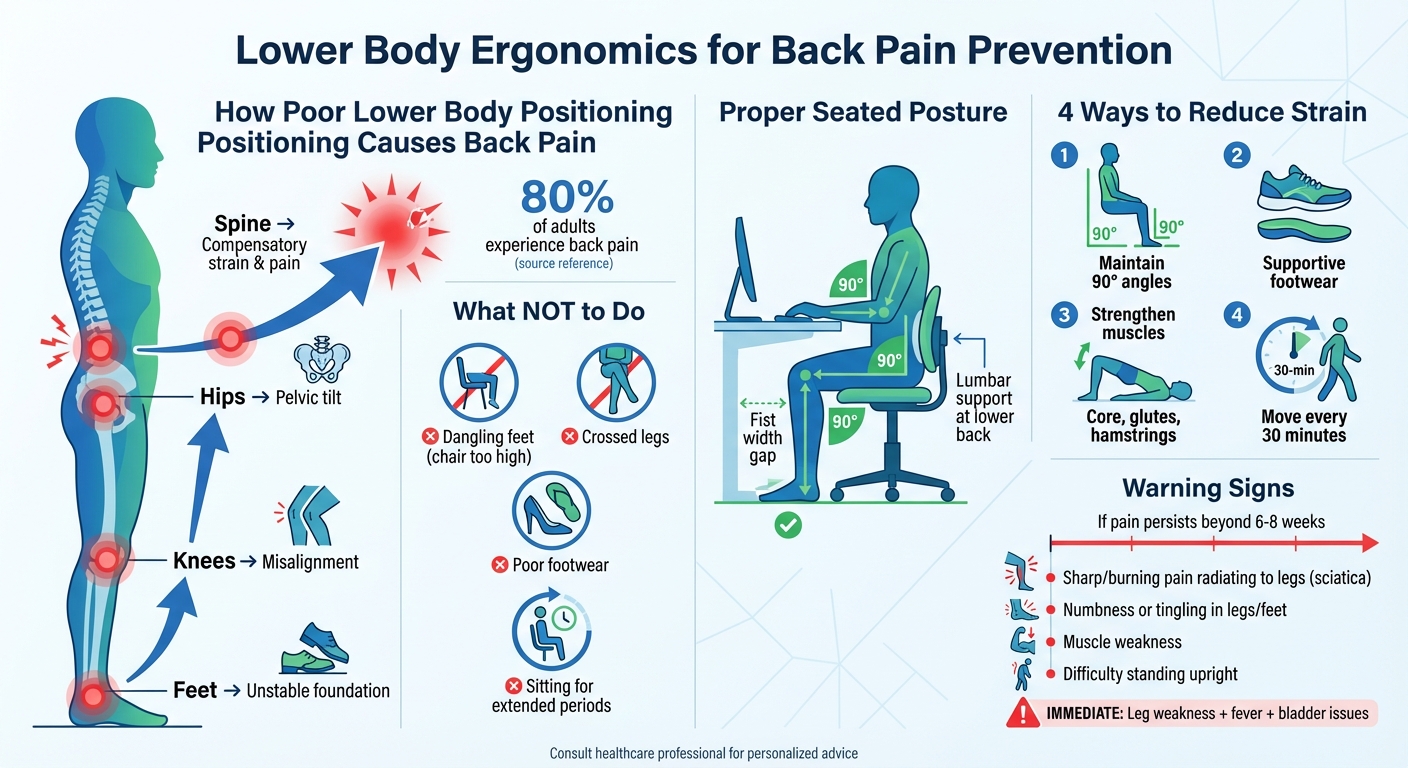 Lower Body Ergonomics Guide for Back Pain Prevention