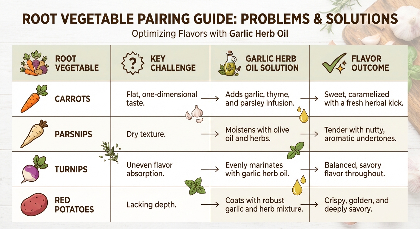 Root Vegetable Problems and Garlic Herb Oil Solutions Guide