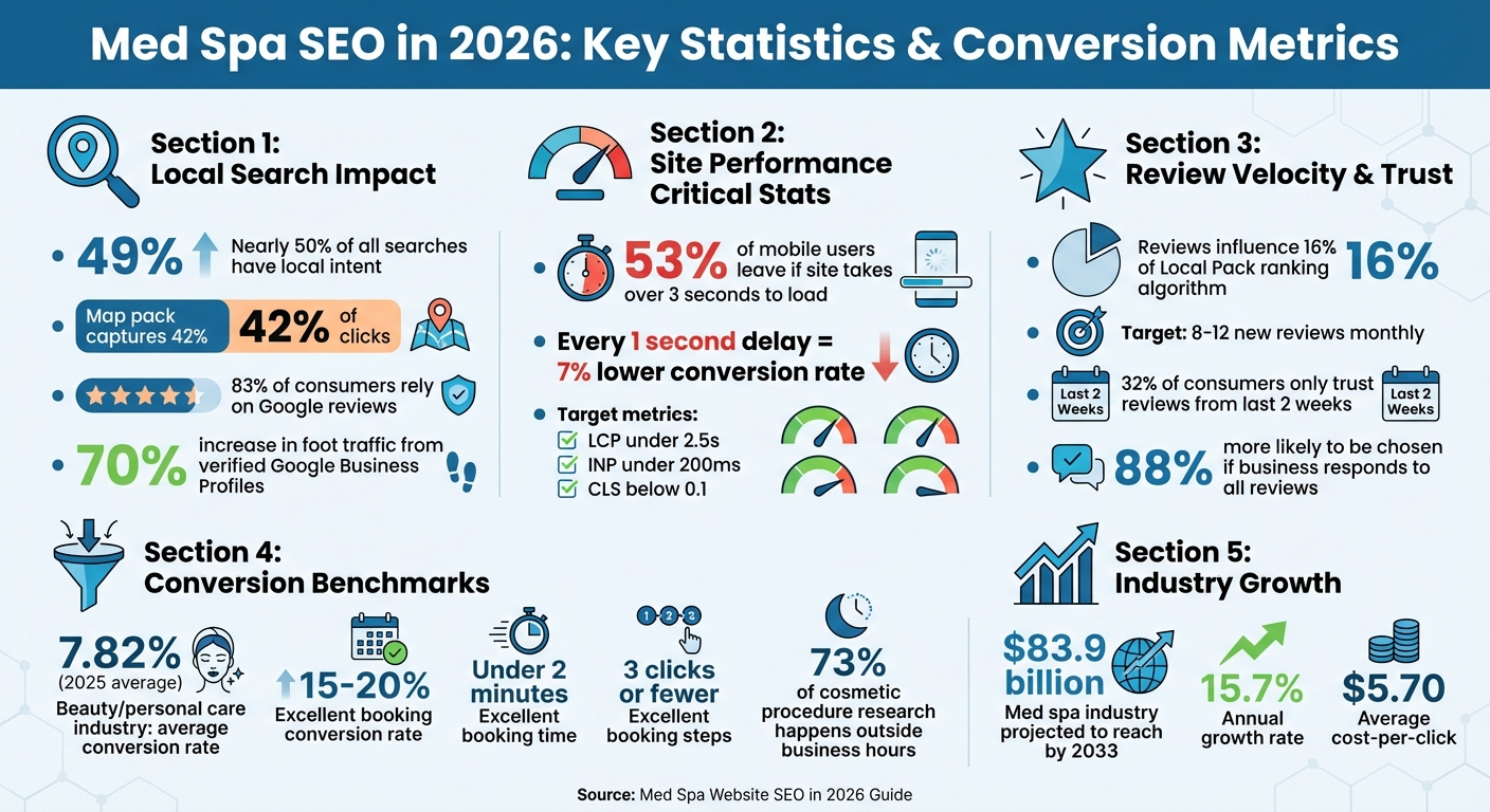 Med Spa SEO Statistics and Conversion Metrics 2026