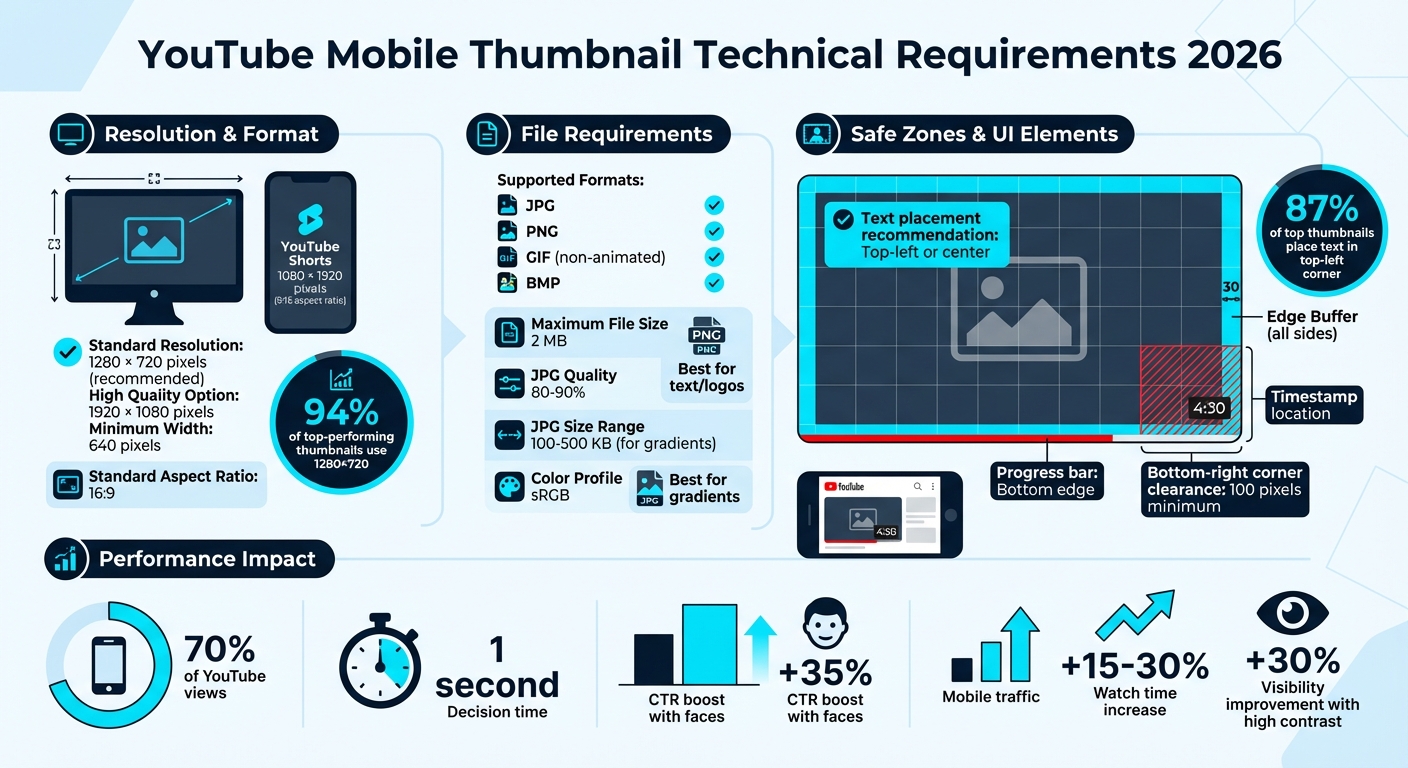 YouTube Mobile Thumbnail Technical Specifications and Requirements 2026