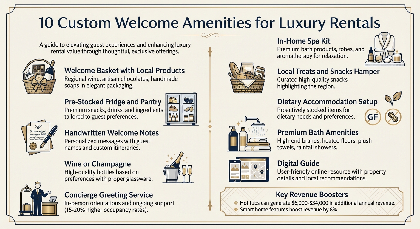 10 Custom Welcome Amenities for Luxury Vacation Rentals