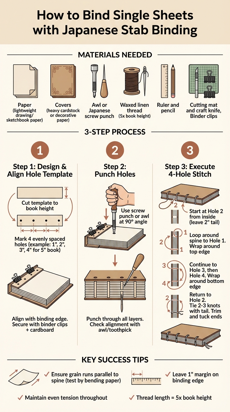 Japanese Stab Binding Step-by-Step Process Guide