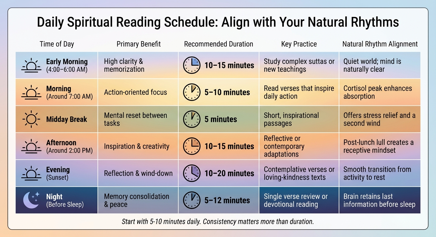 Best Times of Day for Spiritual Reading: Daily Schedule Guide
