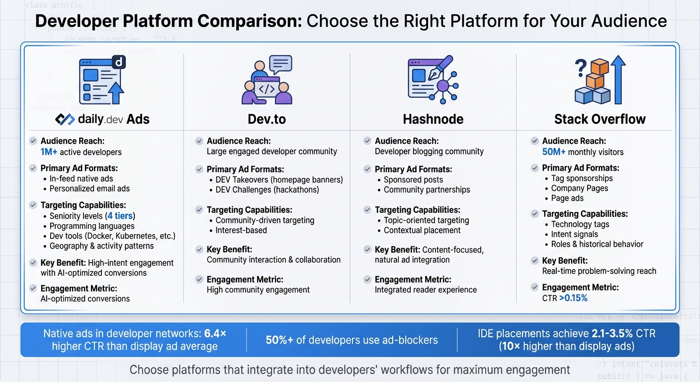 Developer Platform Comparison: Audience Reach, Ad Formats, and Targeting Options