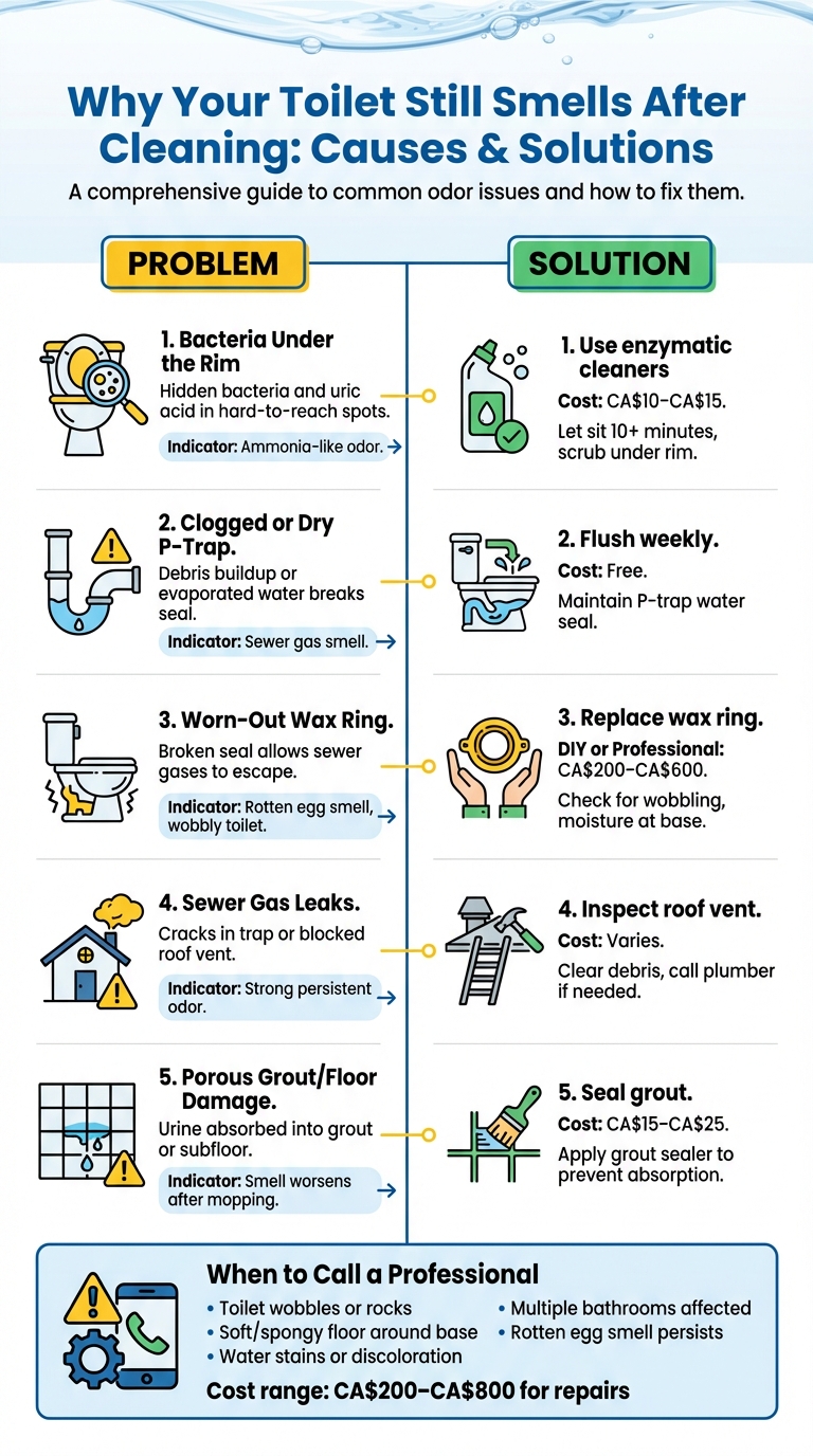 Common Causes of Toilet Odors and Solutions Guide