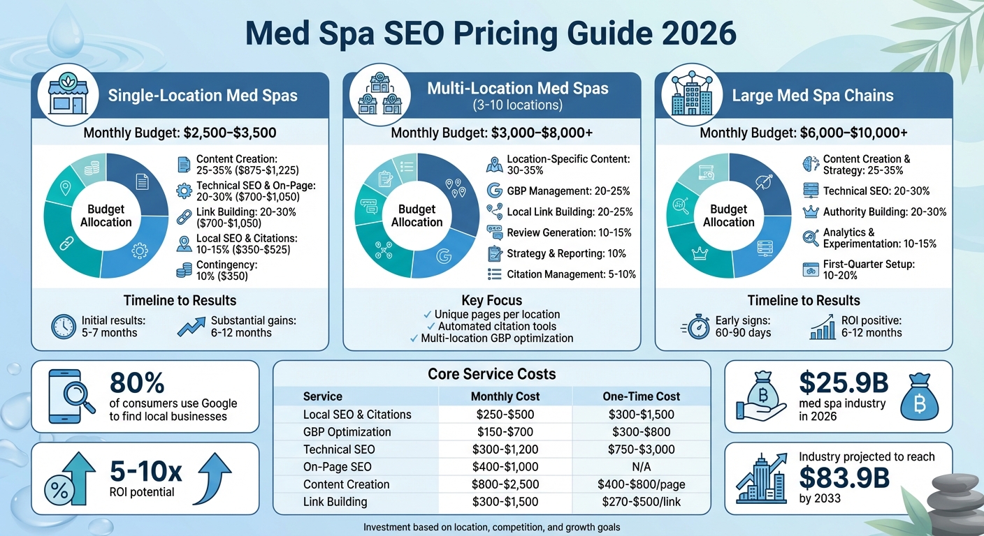 Med Spa SEO Pricing Guide 2026: Budget Breakdown by Business Size