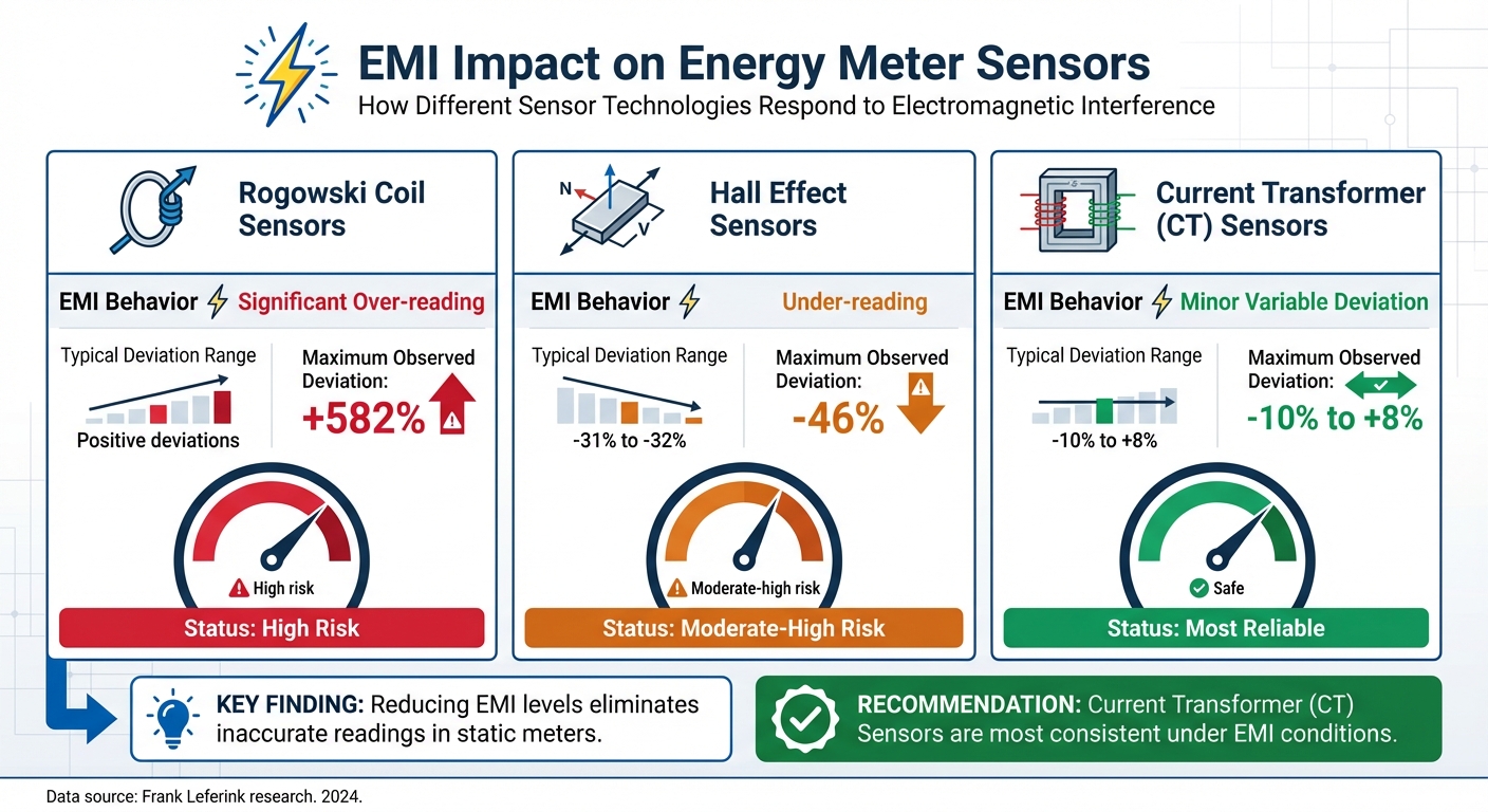 EMI Impact on Energy Meter Sensors: Deviation Comparison