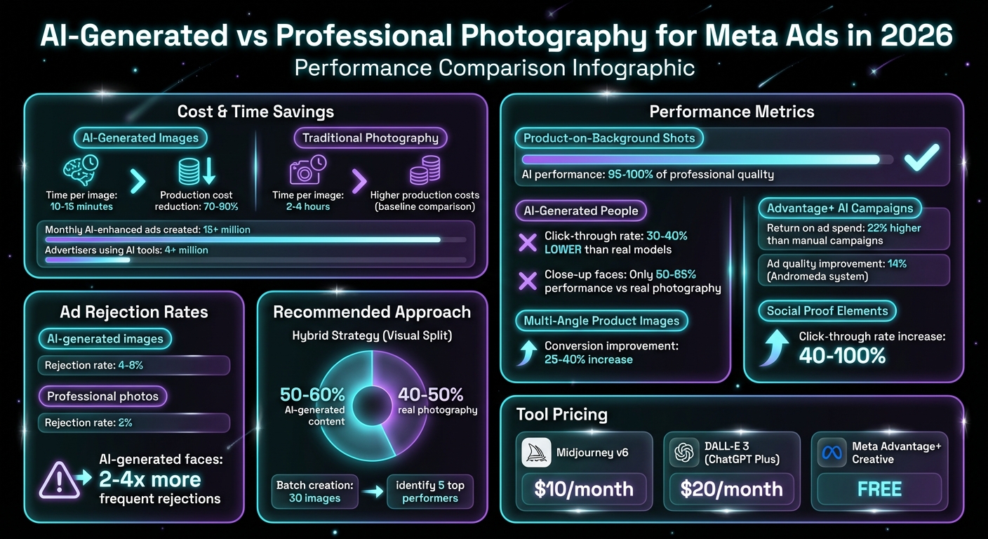AI-Generated vs Professional Photography Performance for Meta Ads 2026