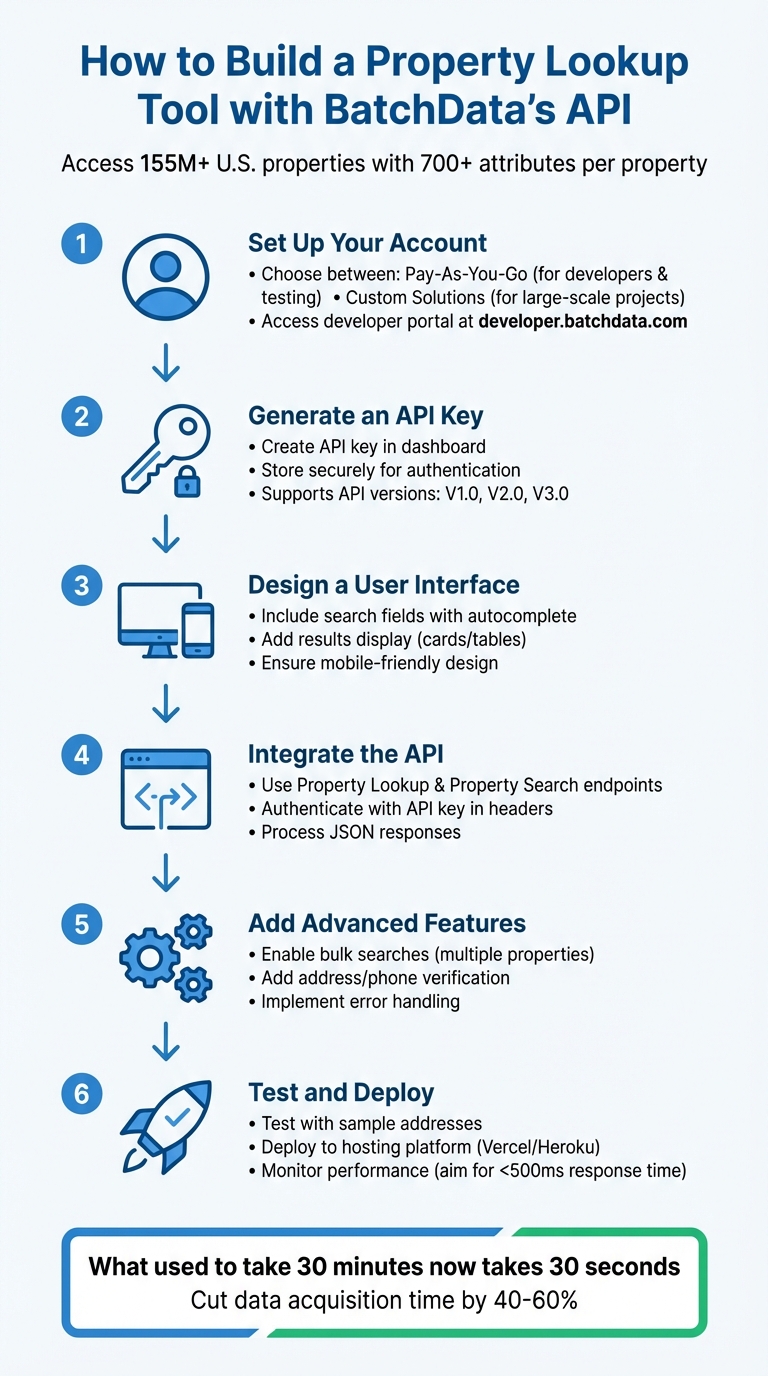 6 Steps to Build a Property Lookup Tool with BatchData API