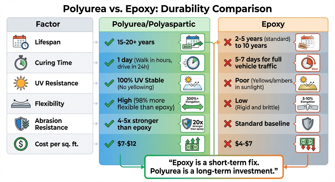 Polyurea vs Epoxy Floor Coating Durability Comparison