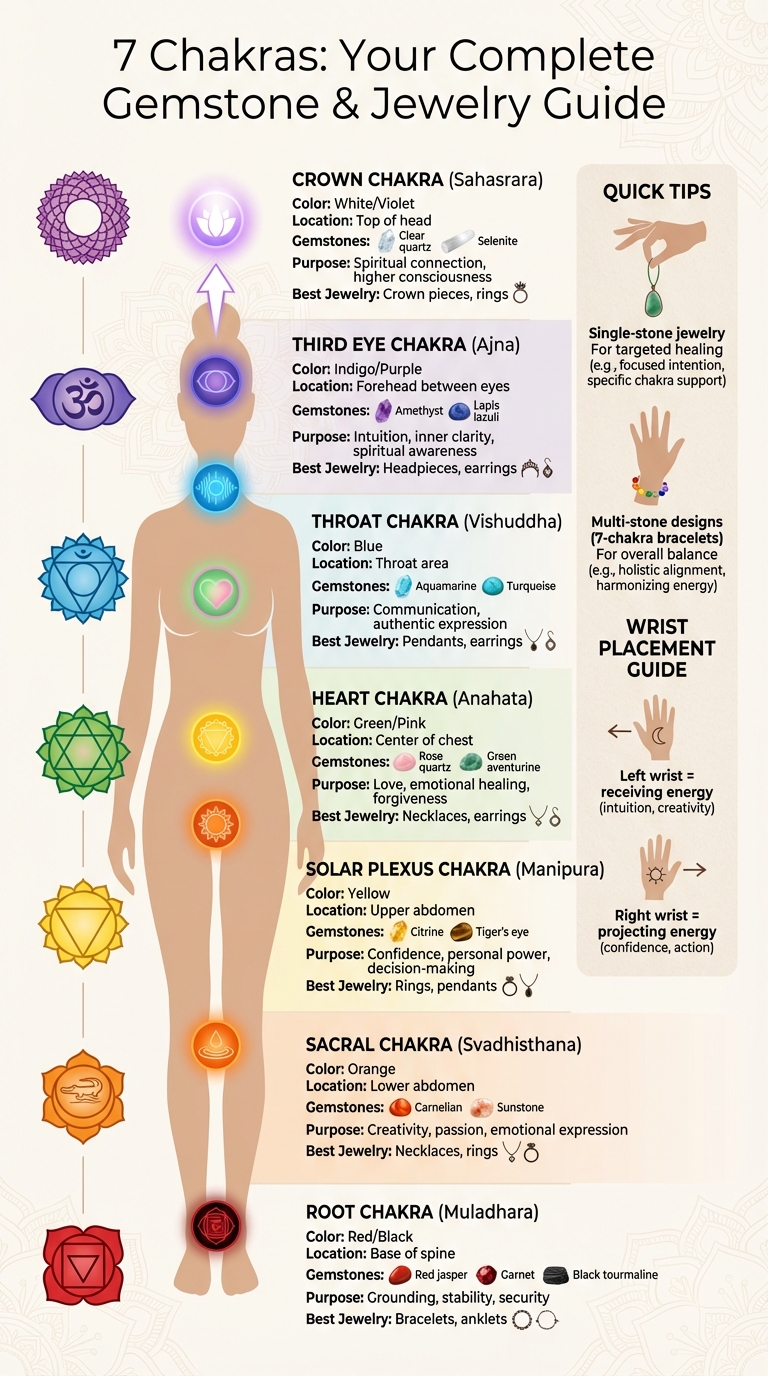 Complete Guide to Chakra Gemstones and Jewelry Selection