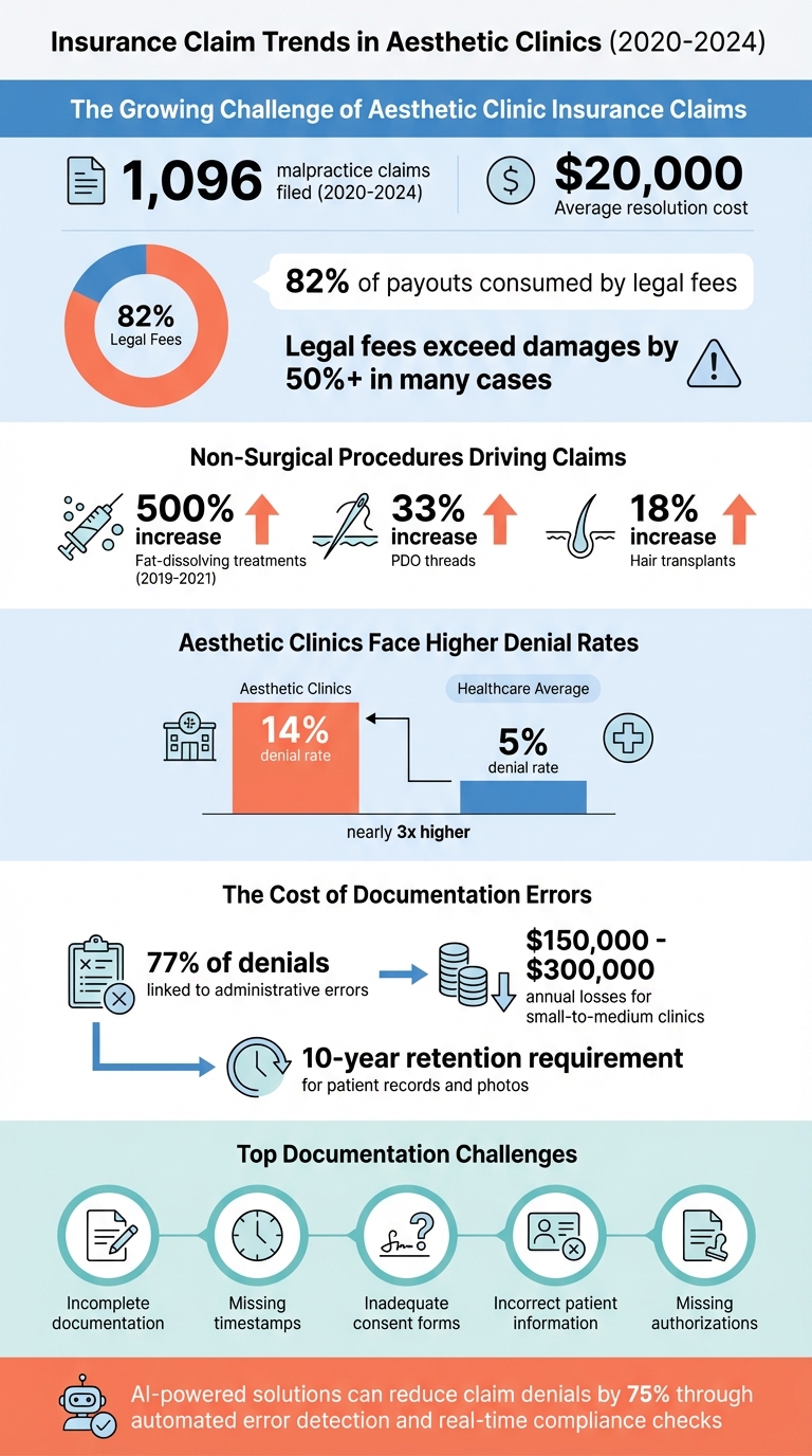 Insurance Claim Statistics for Aesthetic Clinics 2020-2024
