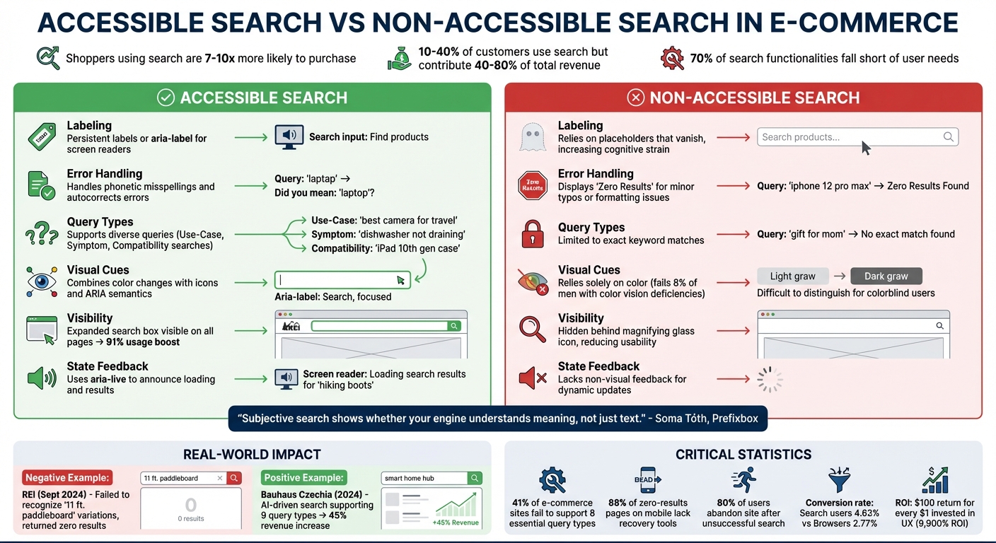 Accessible vs Non-Accessible E-Commerce Search: Key Differences and Impact