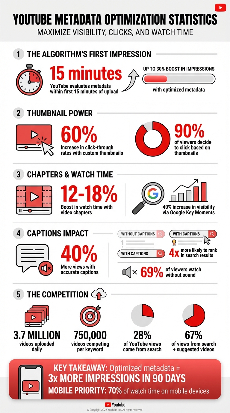 YouTube Metadata Optimization Impact: Key Statistics and Performance Metrics