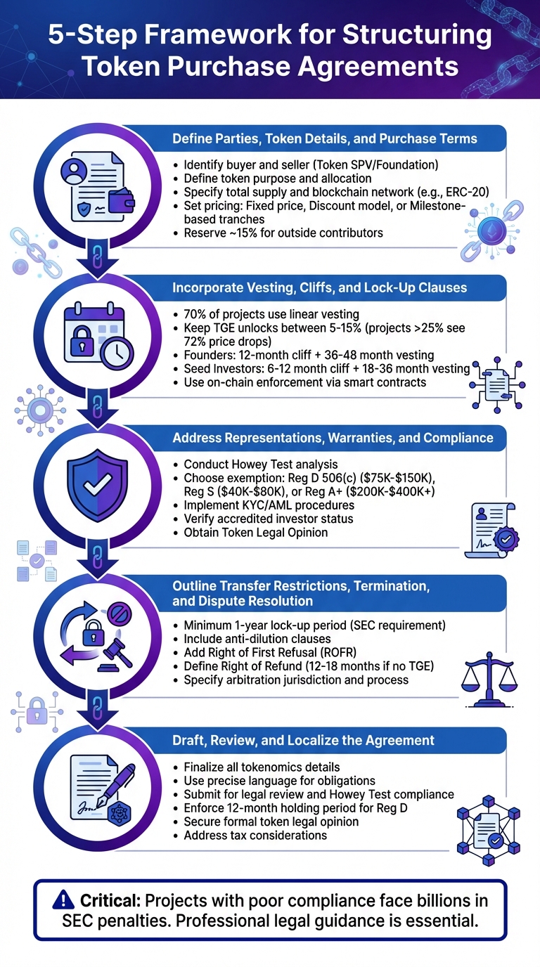 5-Step Framework for Structuring Token Purchase Agreements in Web3