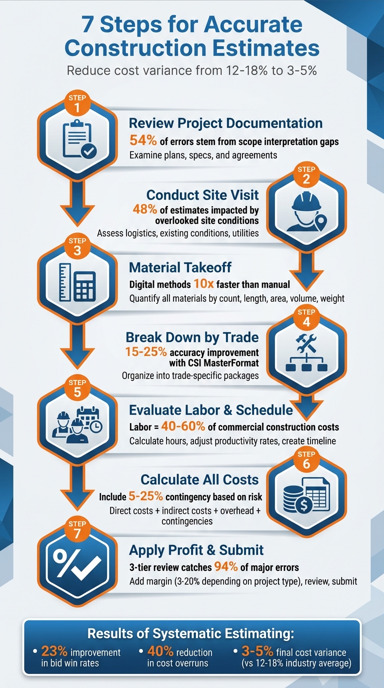 7-Step Construction Estimating Process for Accurate Project Bids