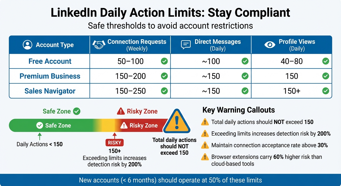 LinkedIn Daily Action Limits by Account Type: Safe Thresholds for Automation Compliance