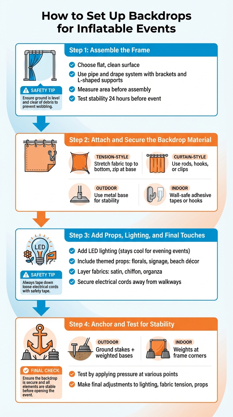4-Step Guide to Setting Up Backdrops for Inflatable Events