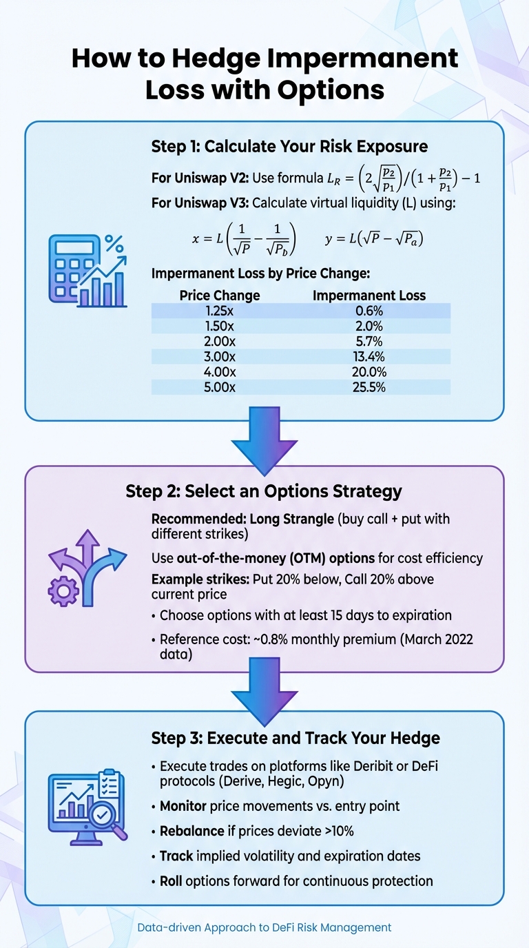 3-Step Process to Hedge Impermanent Loss with Options
