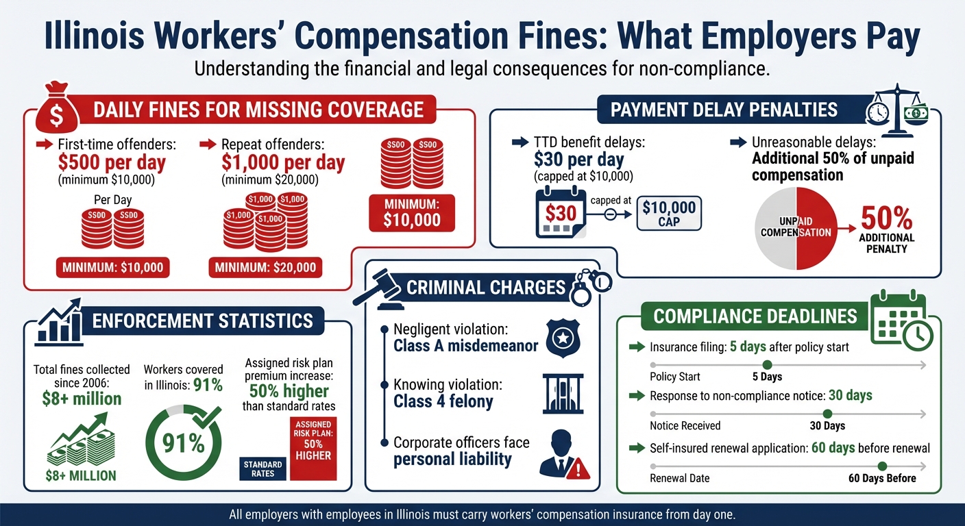 Illinois Workers' Compensation Fines and Penalties Overview