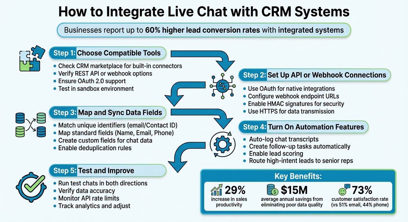 5 Steps to Integrate Live Chat with CRM Systems