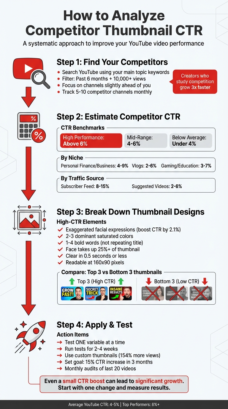 4-Step Process to Analyze Competitor Thumbnail CTR on YouTube