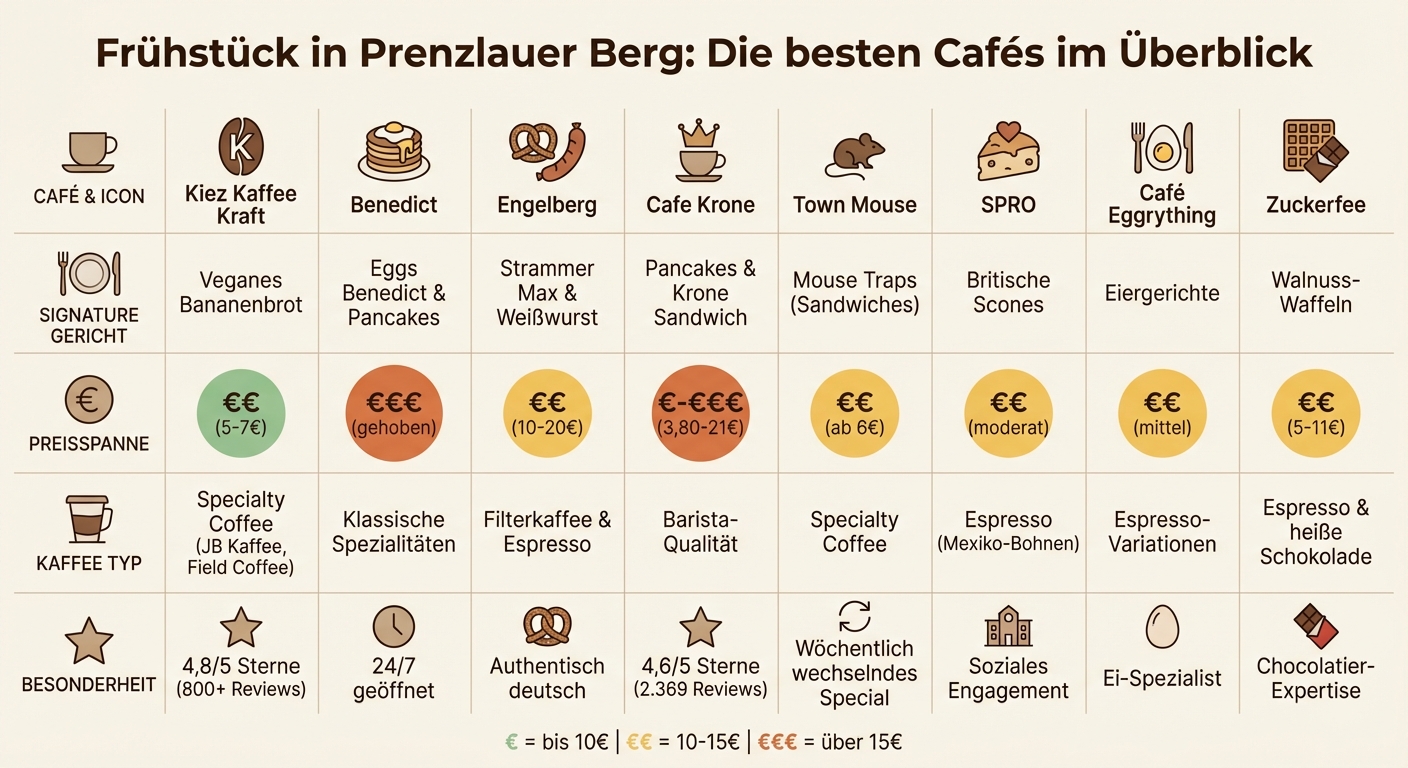Frühstückscafés Prenzlauer Berg: Preise, Spezialitäten und Highlights im Vergleich