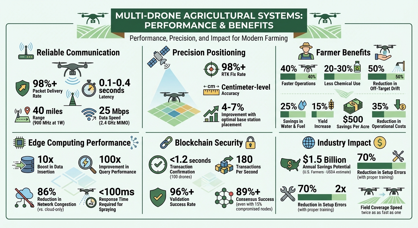Multi-Drone Systems: Key Performance Metrics and Benefits for Agriculture