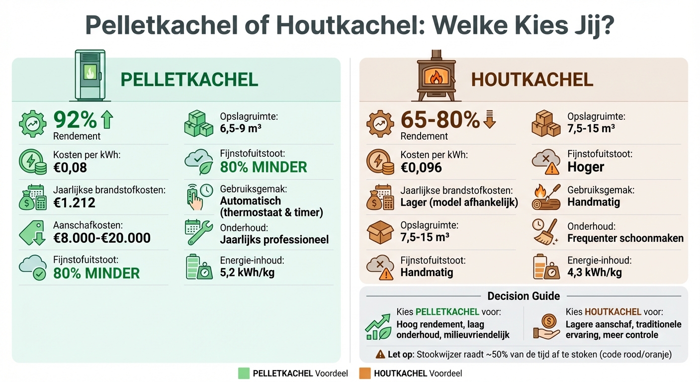 Pelletkachel vs Houtkachel: Kosten, Rendement en Milieu-impact Vergelijking