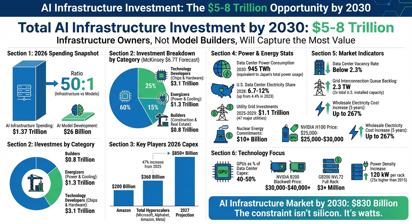 AI Infrastructure Investment Breakdown: $5-8 Trillion by 2030
