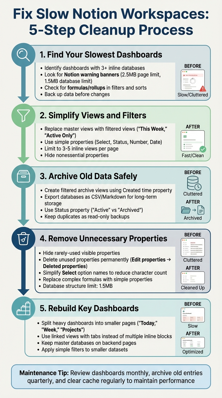 5-Step Process to Optimize Slow Notion OS Dashboards